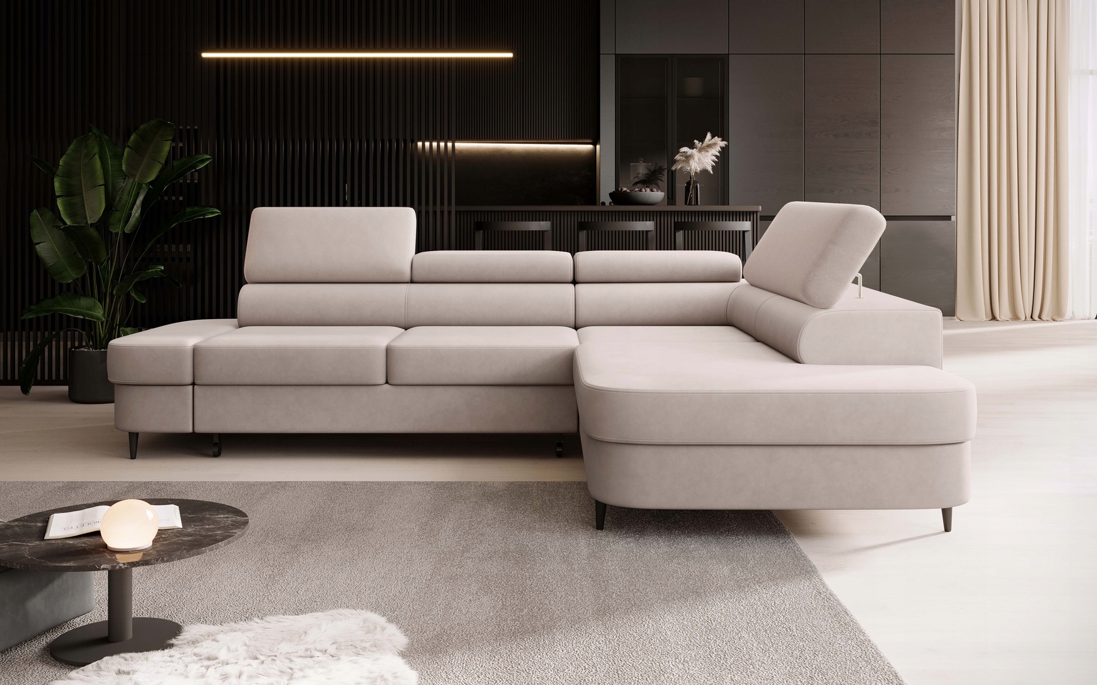 Rohová Sedací Souprava Priam Funkce spaní