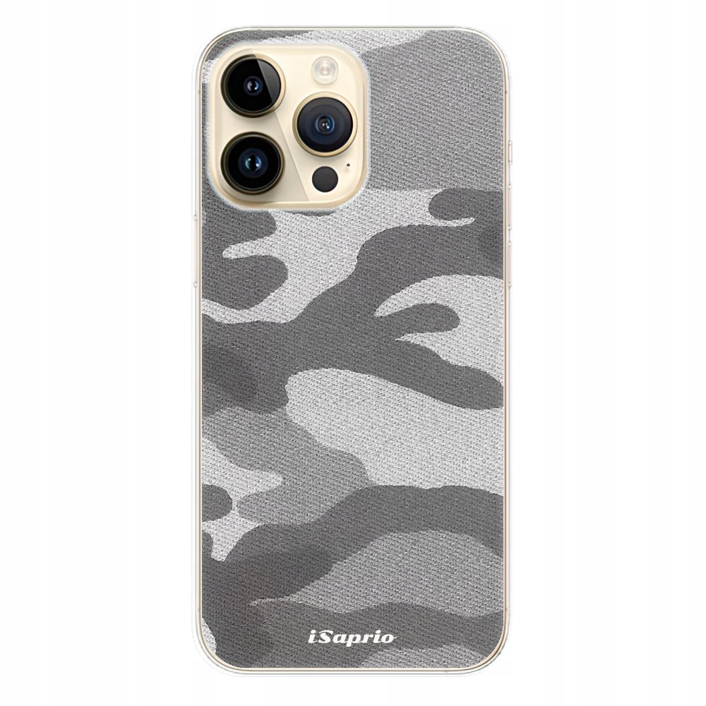 Silikonowe etui iSaprio Gray Camuflage 02 do iPhone 14 Pro Max
