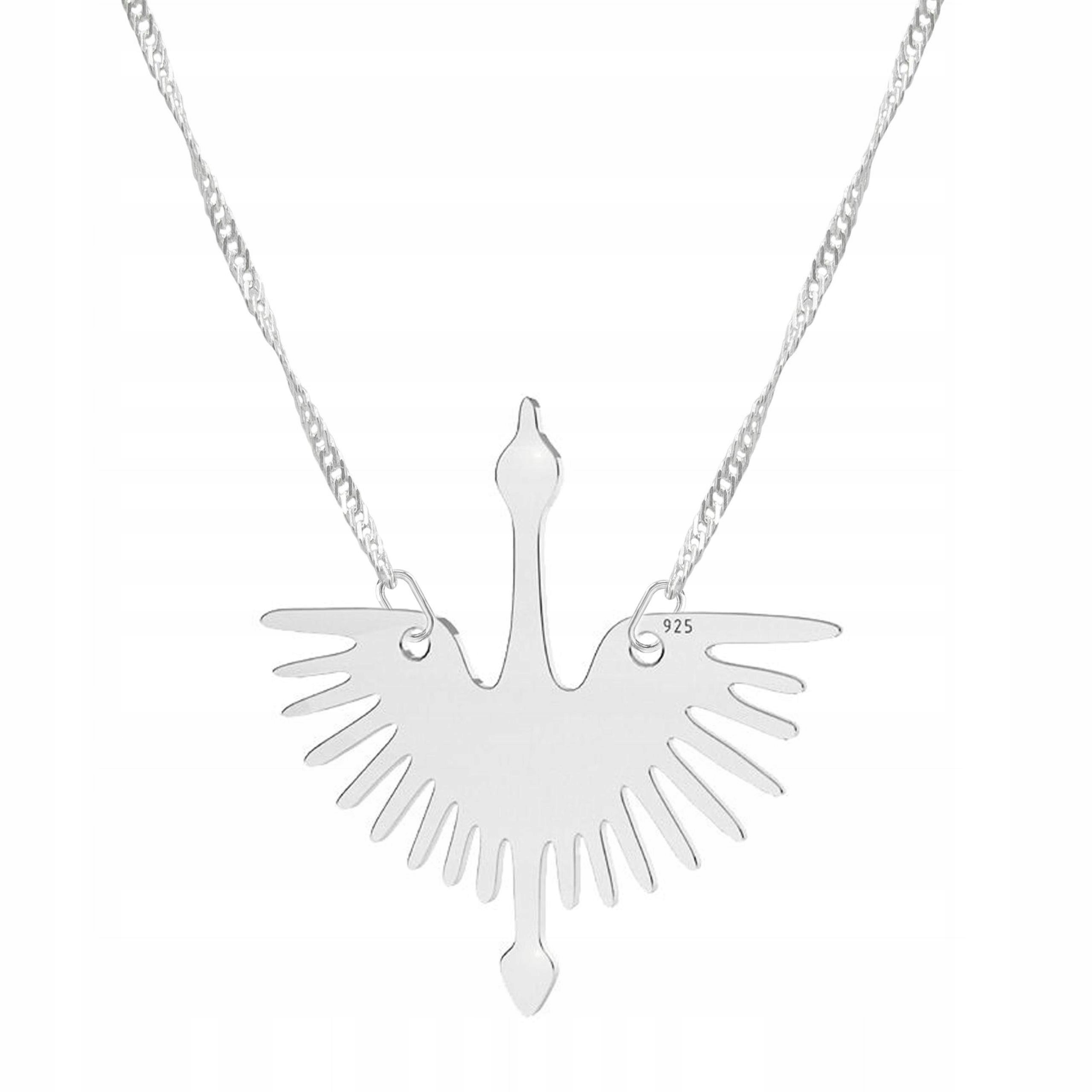 Stříbrný náhrdelník Jeřáb Zvíře Labuť Pták s Labutím jeřábem Stříbro 925