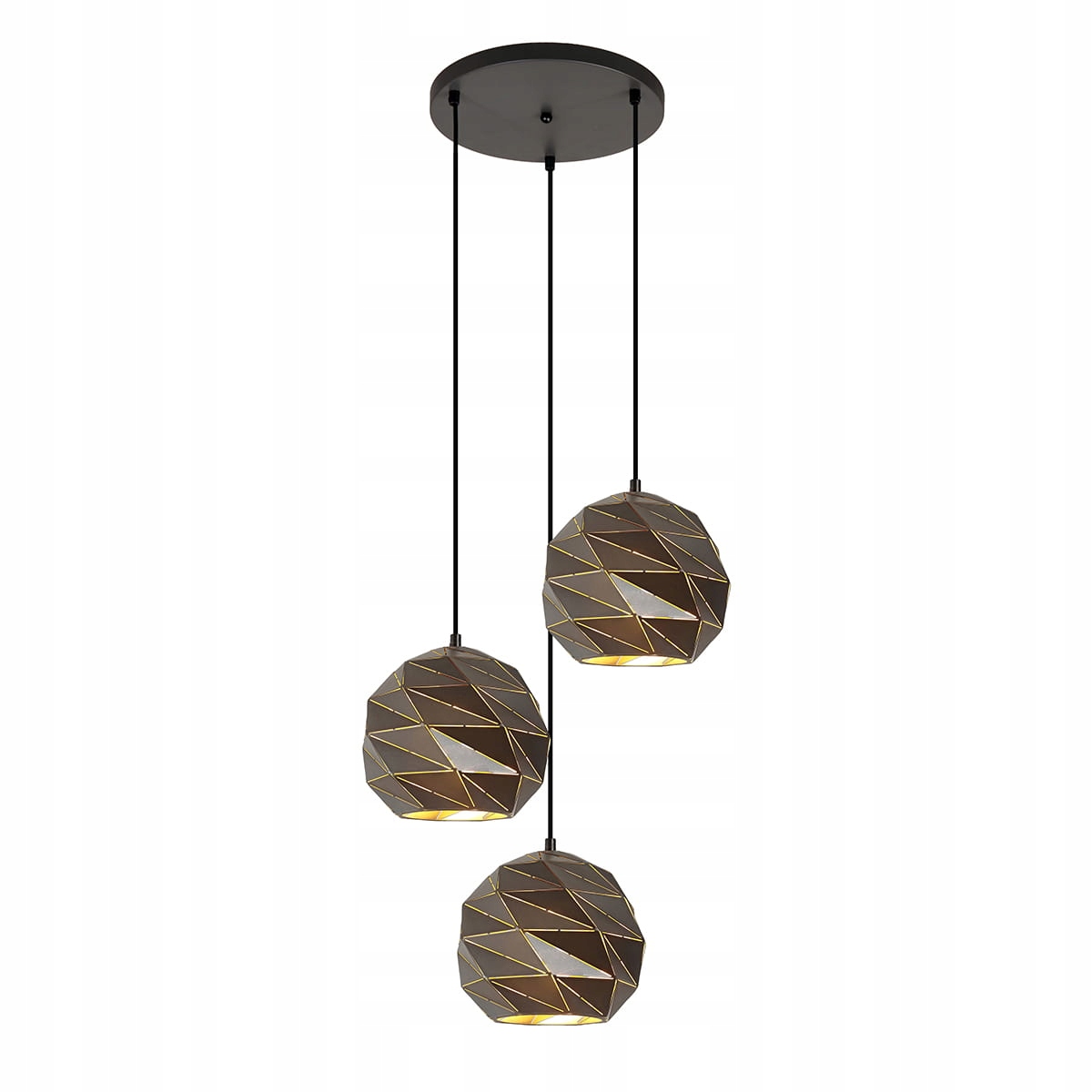 Závesná lampa Italux Palermo moderná, antracitová
