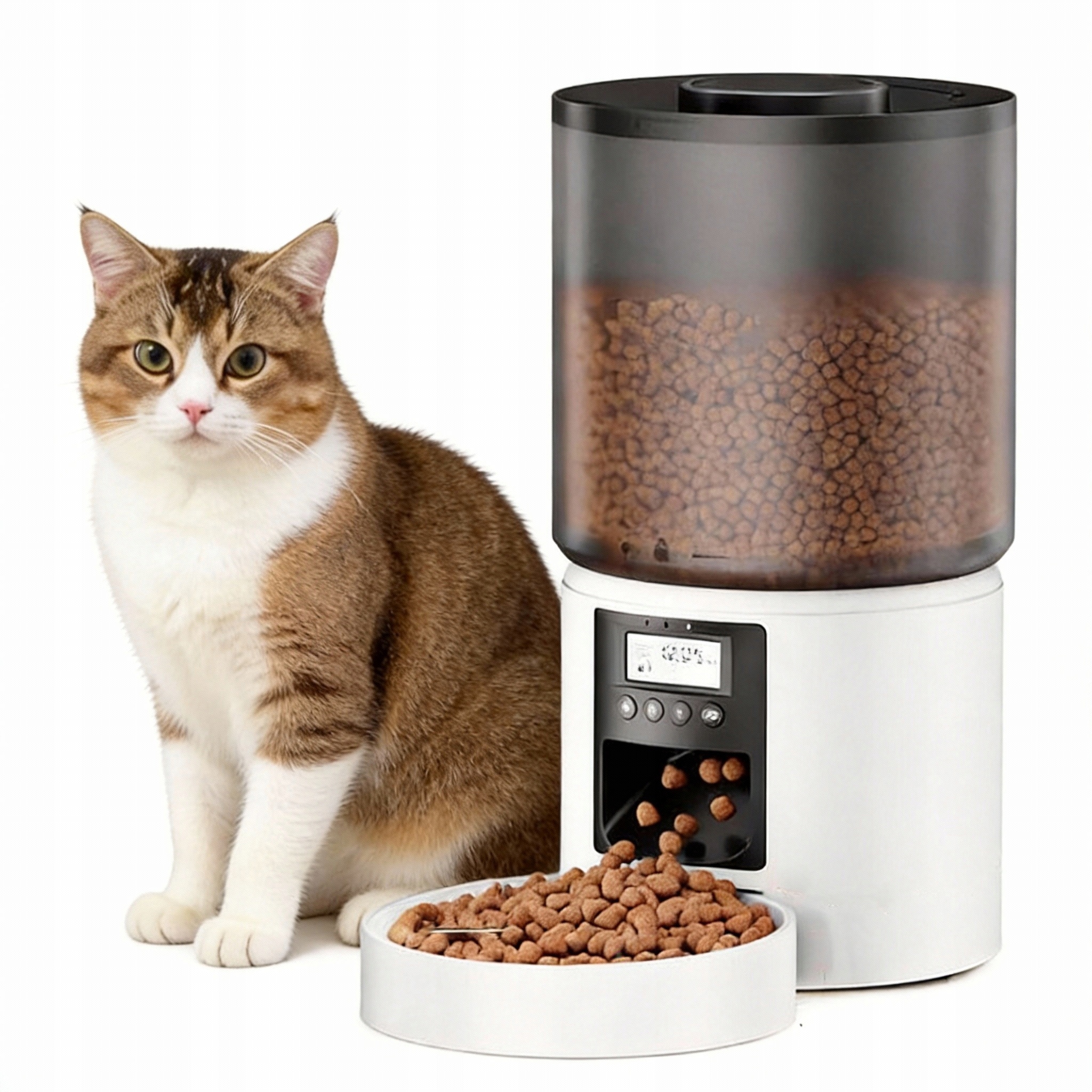 Levně Automat Dávkovač Krmiva Pro Kočky Psa Podávač Krmiva 4L Časový A Množstevní