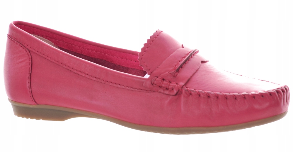 Marco Tozzi mokasíny polobotky dámské kožené espadrilky růžové fuchsiové 40
