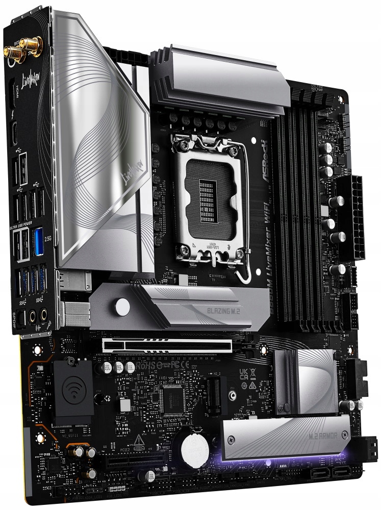 ASRock B860M LiveMixer WiFi Intel B860 LGA1851 4x DDR5 3x M.2 Hdm