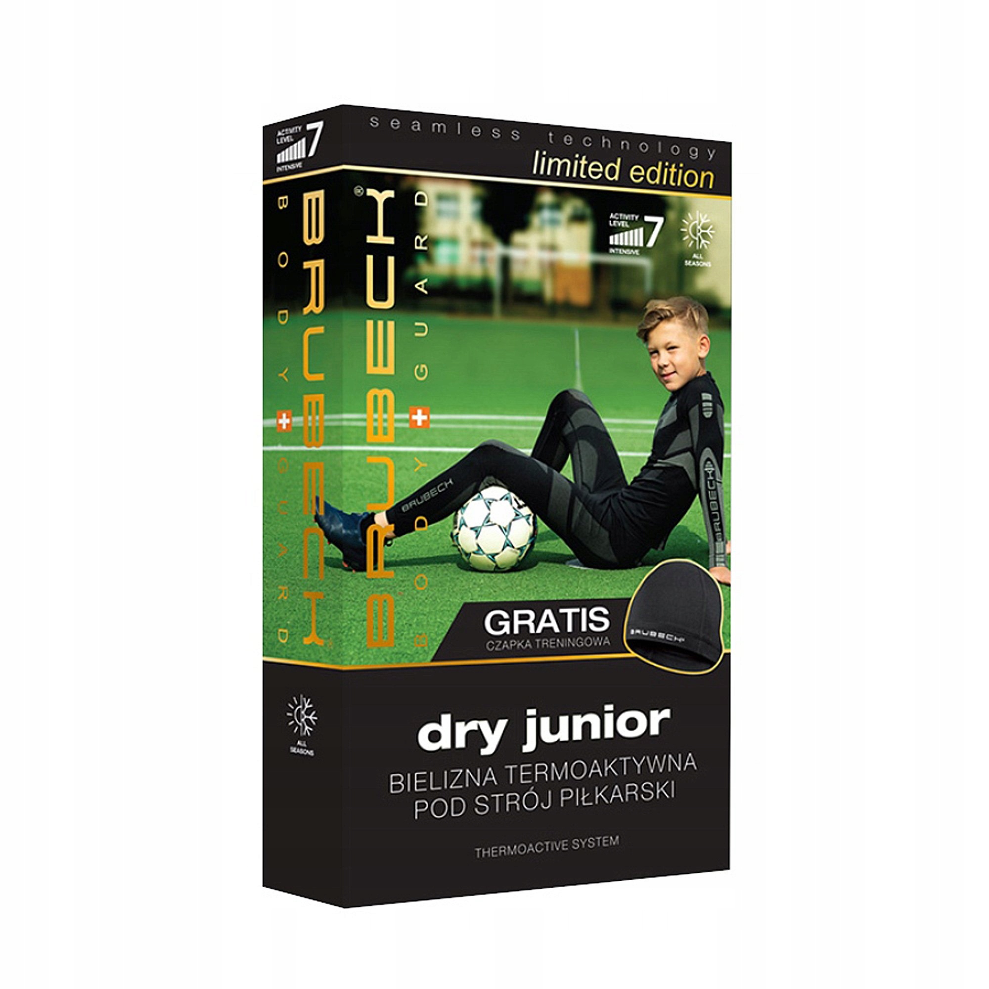 Bielizna termoaktywna dziecięca BRUBECK DRY Junior Komplet + Czapka 152/158 Kolekcja DRY Junior
