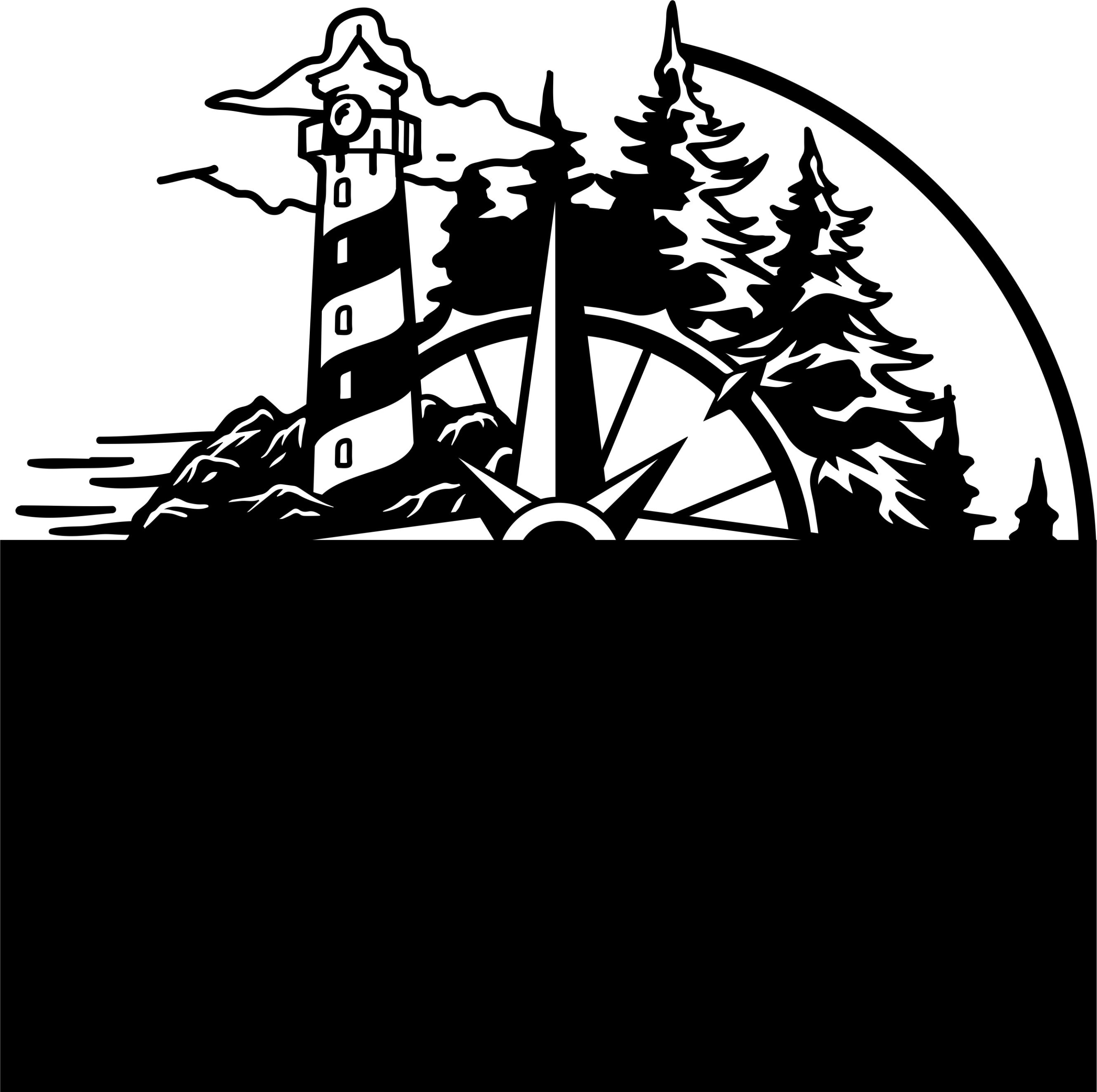 Dlouhá úzká Metalová tabule Magnety obdélník maják moře 145 cm