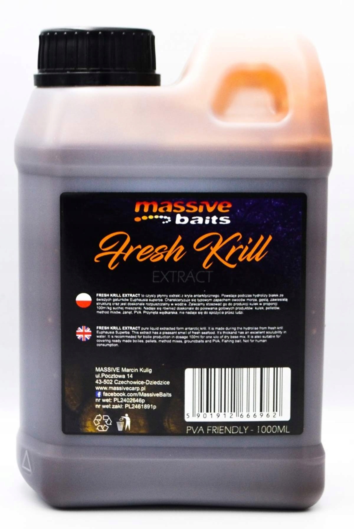 Massive Baits Zalewa Liquids Fresh Krill Extract 1L