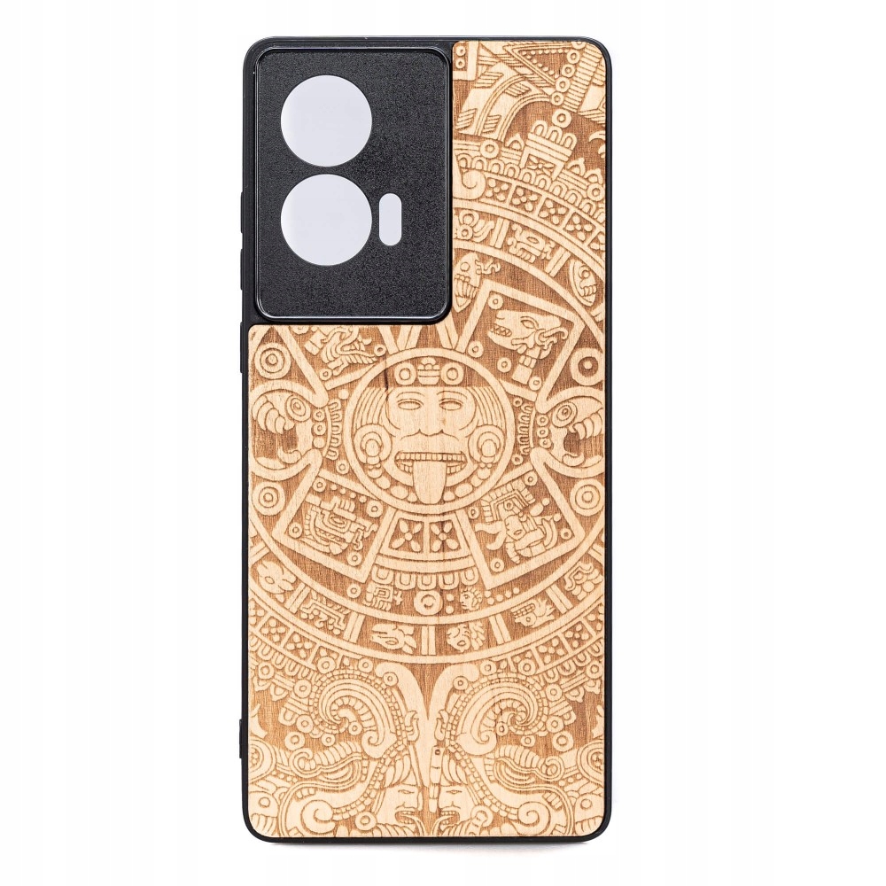 Dřevěné Pouzdro Bewood pro Motorola Edge 50 Fusion Kalendář Aztécký Aniegre