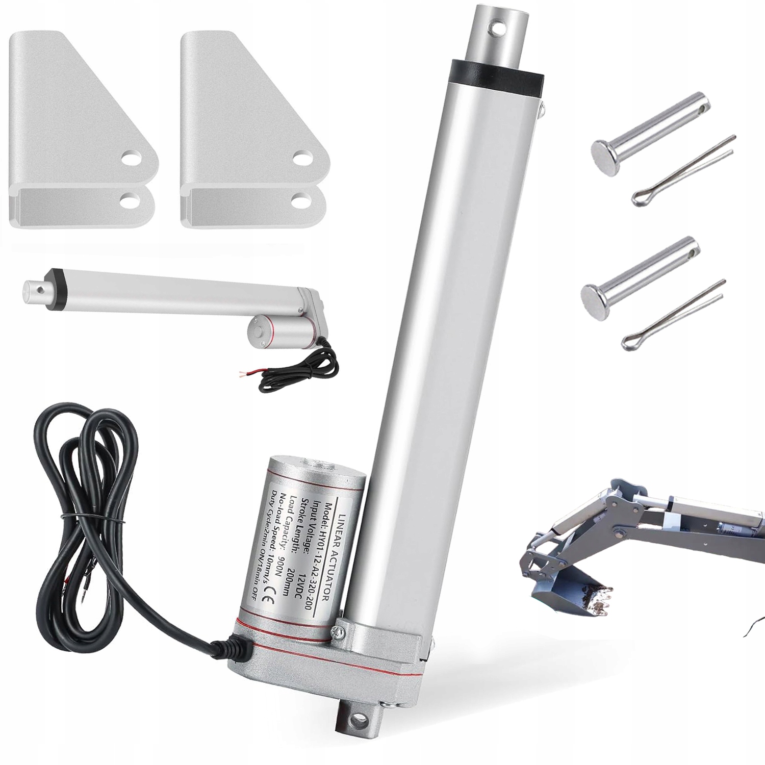 Mini Elektrický Pohon 12V 200 MM Pro Brány A Dopravní Zařízení