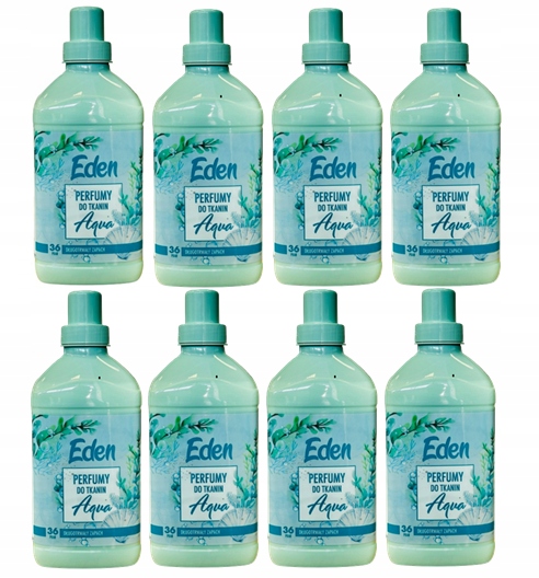 Levně Eden Aqua Zelený Parfém na tkaniny tekutá aviváž koncentrát 8 x 720 ml