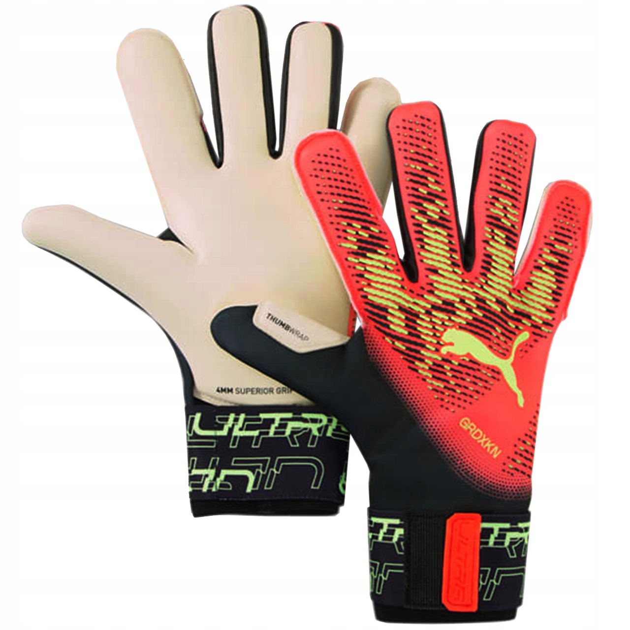 Brankářské rukavice Puma Ultra Grip 1 Hybrid oranžovo-černé 41827 02