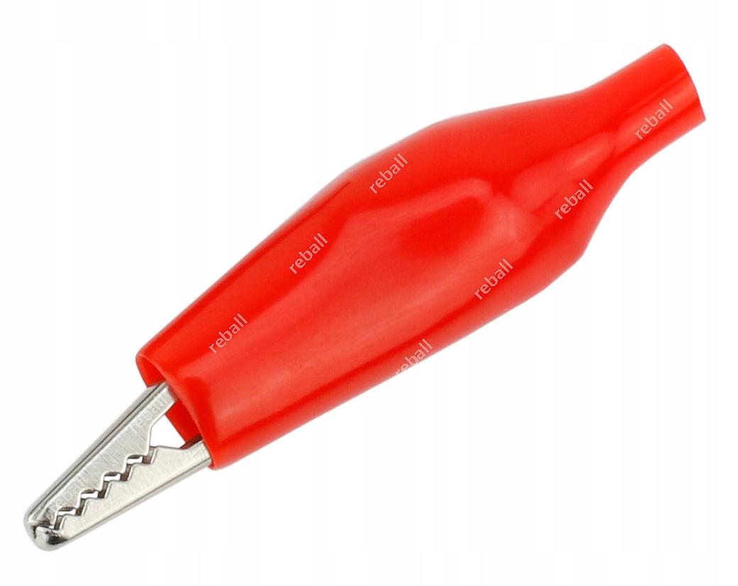 

Krokodylki Czerwone 44mm Izolowane Żabka Na Kabel