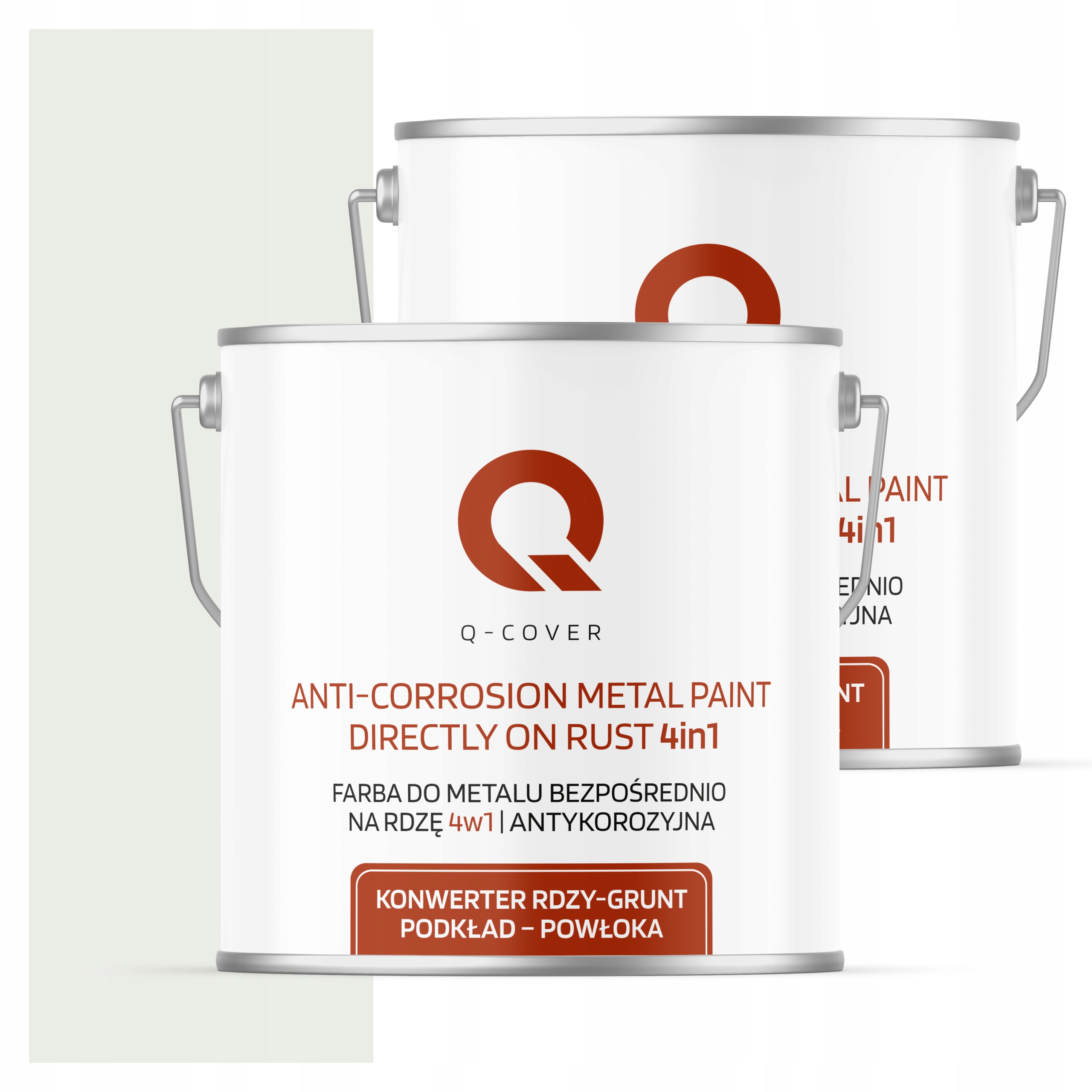 Farba Priamo na hrdzu Pozinkovaný hliník Oceľ 5L 4v1 Polomat Biely Signál