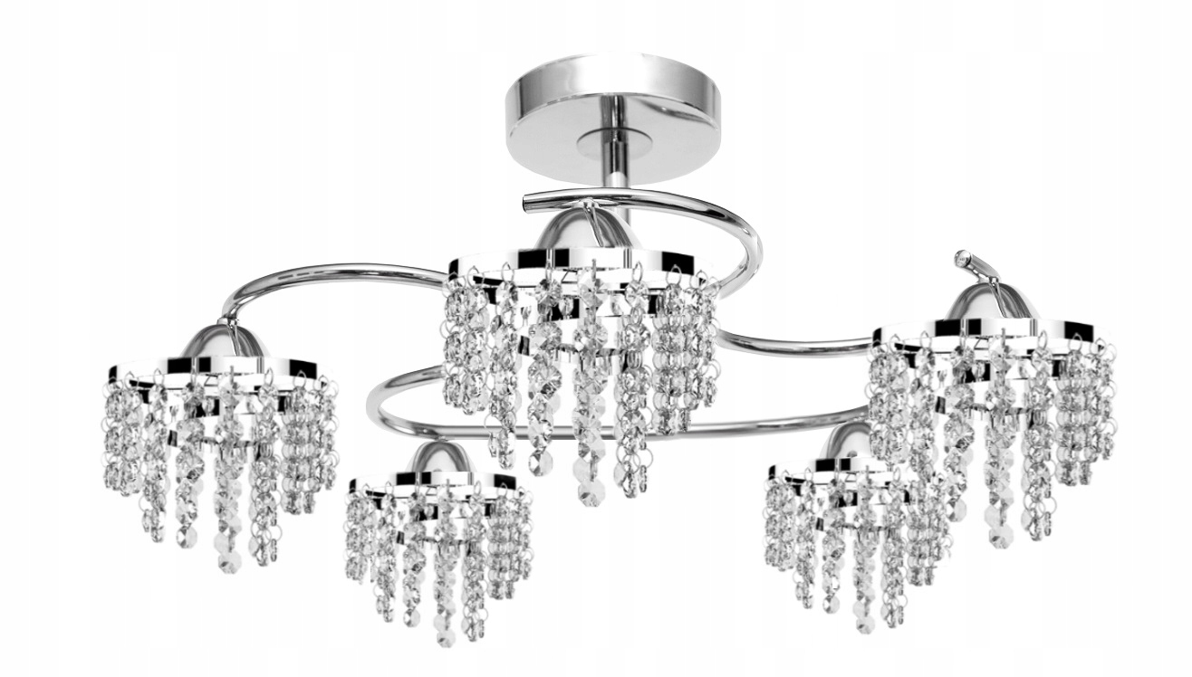 Lampa Wisząca Nowoczesna Żyrandol Kryształ Perła