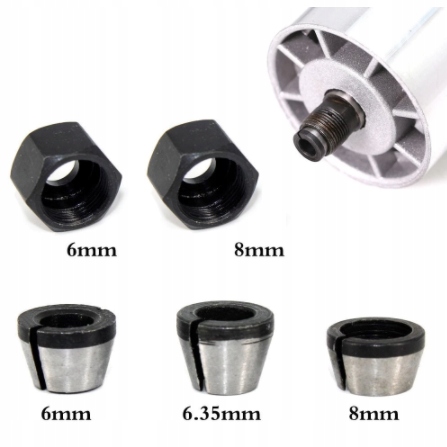 

Zestaw tuleja frezarka 5szt 1/4'' 6mm 8mm