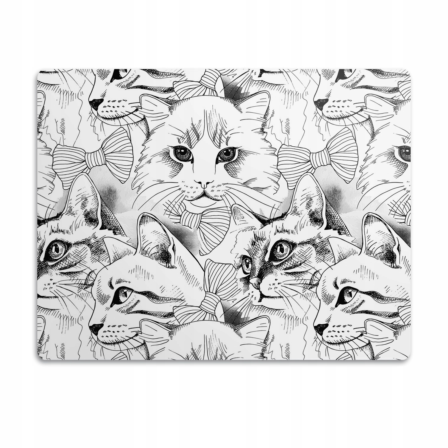 Levně Voděodolná podložka pod misku Nakreslené kočky 60x40 cm