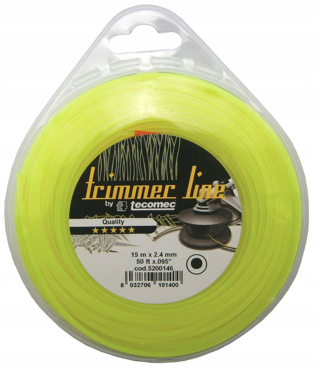 

Żyłka Tnąca Tecomec 2,4MM X 15MB Okrągła