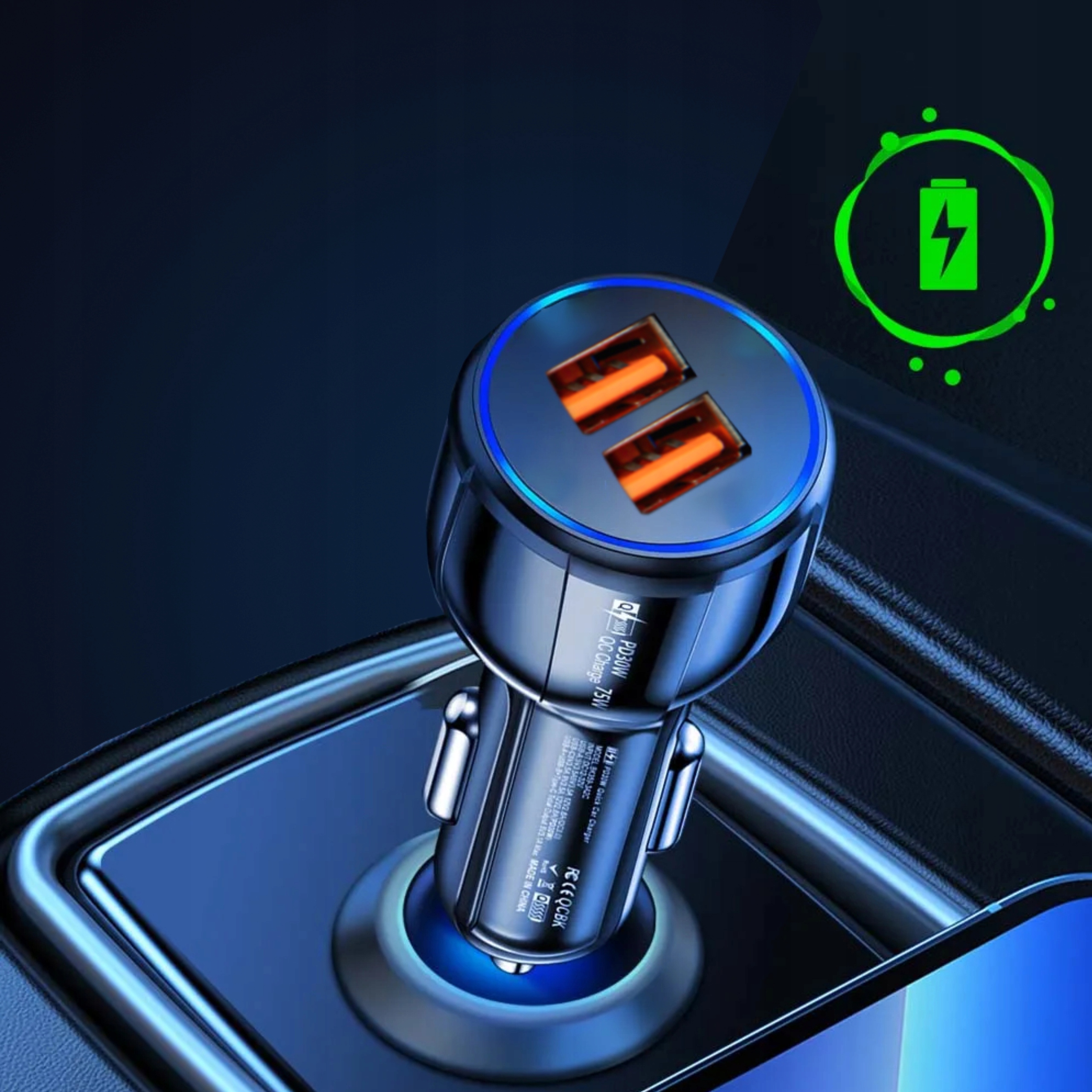 ŁADOWARKA SAMOCHODOWA STABILNE SZYBKIE ŁADOWANIE 5V 3,1A 12-24V DC 2x USB Producent Blow