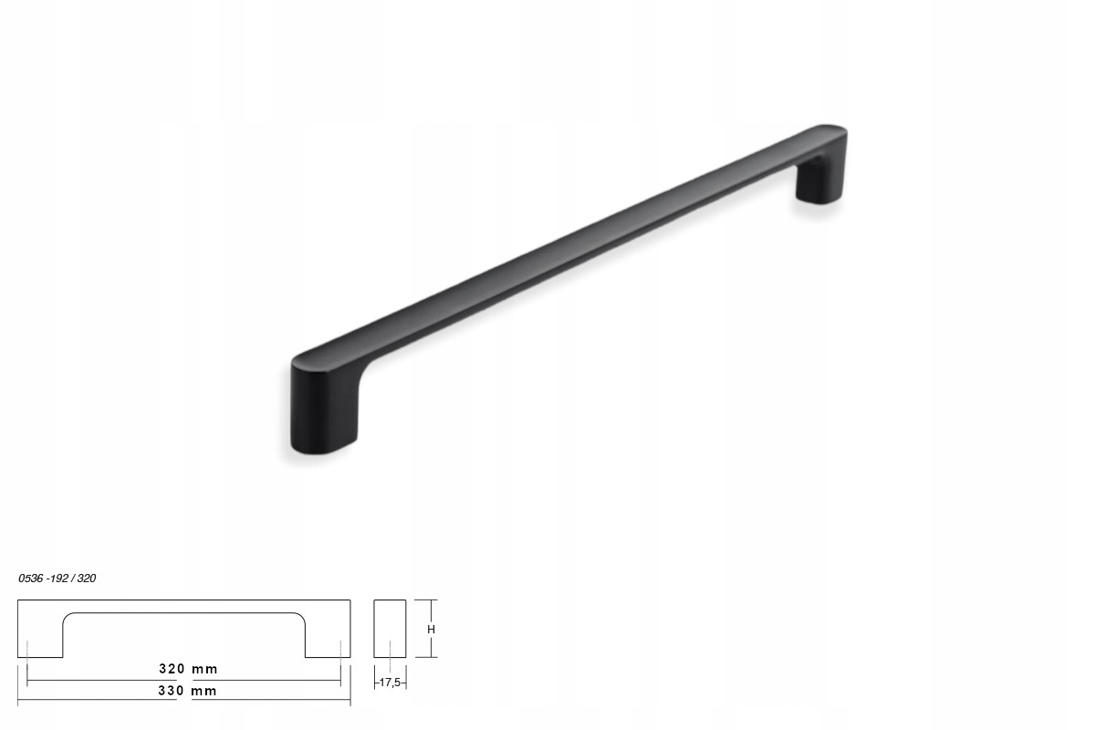 

Uchwyt meblowy Viefe 0536 Luv 320mm czarny mat