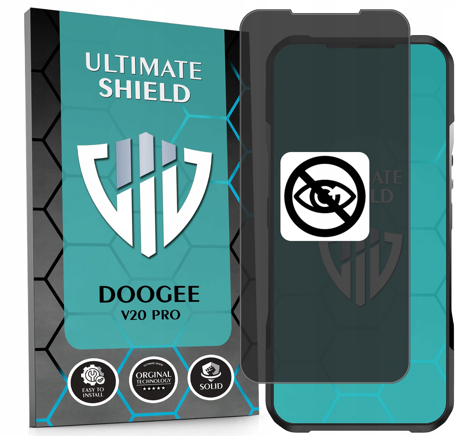 Sklo 5D Privacy Private Anti-spy Pro Doogee V20 Pro Hydrogelové Matné