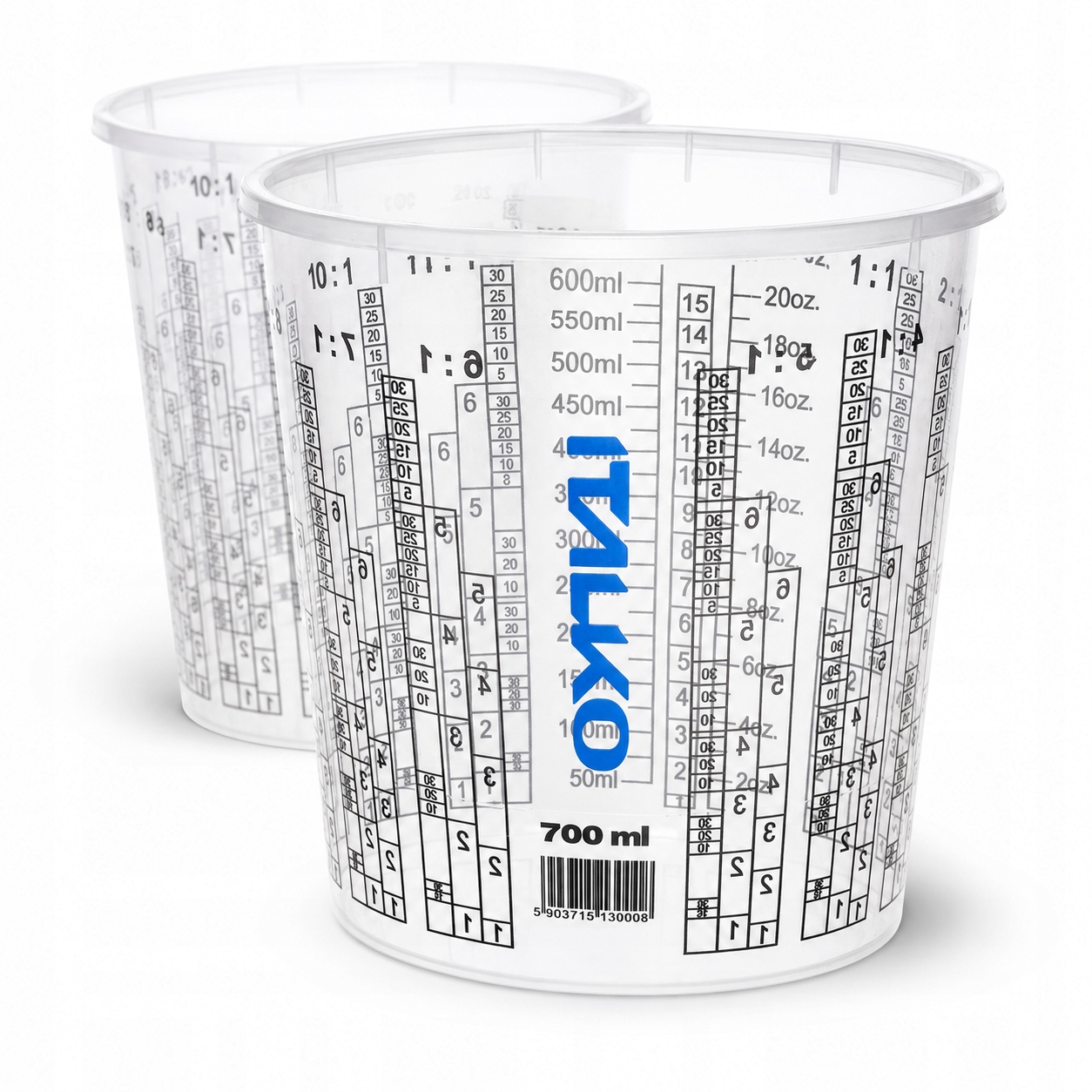Kubek lakierniczy Italko 700ml do mieszania farb lakieru z podziałką Pp