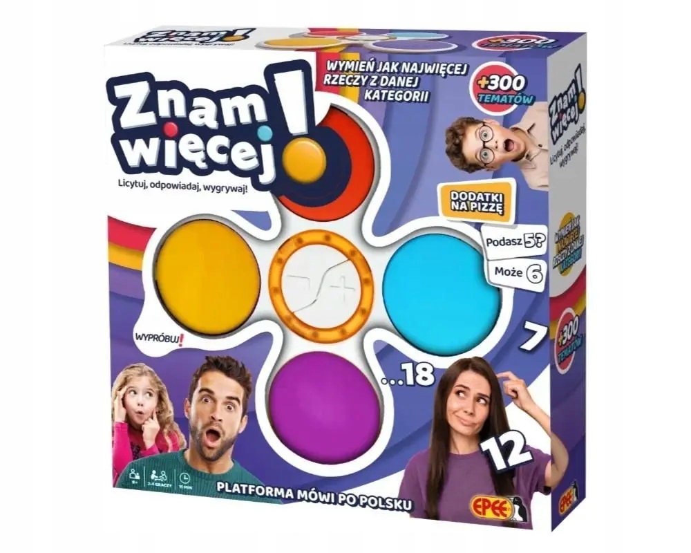 Gra planszowa Znam więcej elektroniczna gra familijna Epee