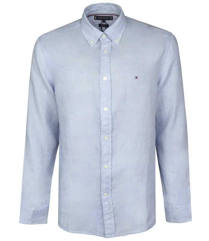 Tommy Hilfiger pánská lněná košile, modrá, M