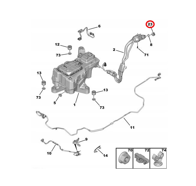 KOREK WLEWU ADBLUE MOCZNIKA CITROEN C3 C4 III Part number 9813850980