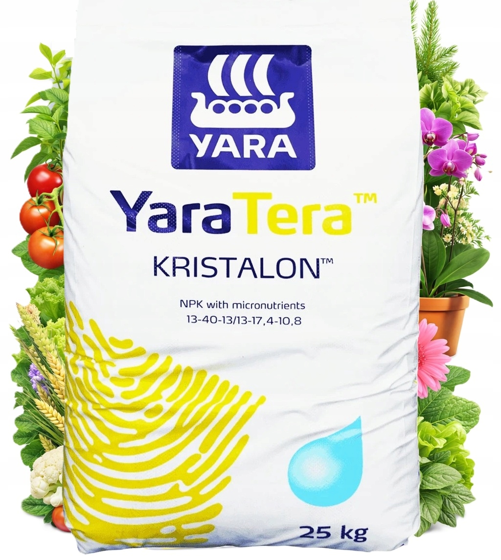 Kristalon Żółty Npk 13-40-13+micro 25kg Yara nawóz fosforowy,więcej korzeni