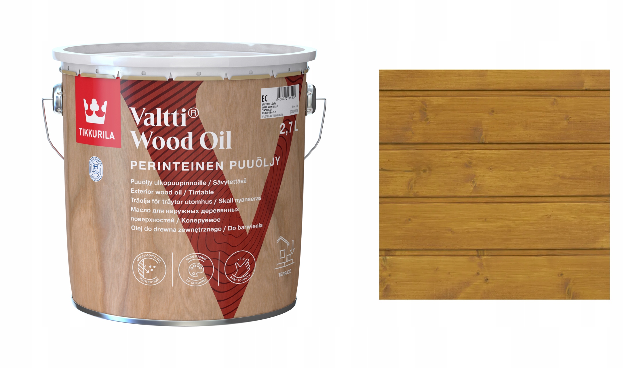 Tikkurila Valtti Wood Oil 2,7L 236A Golden Life Olej Rozpuszczalnikowy