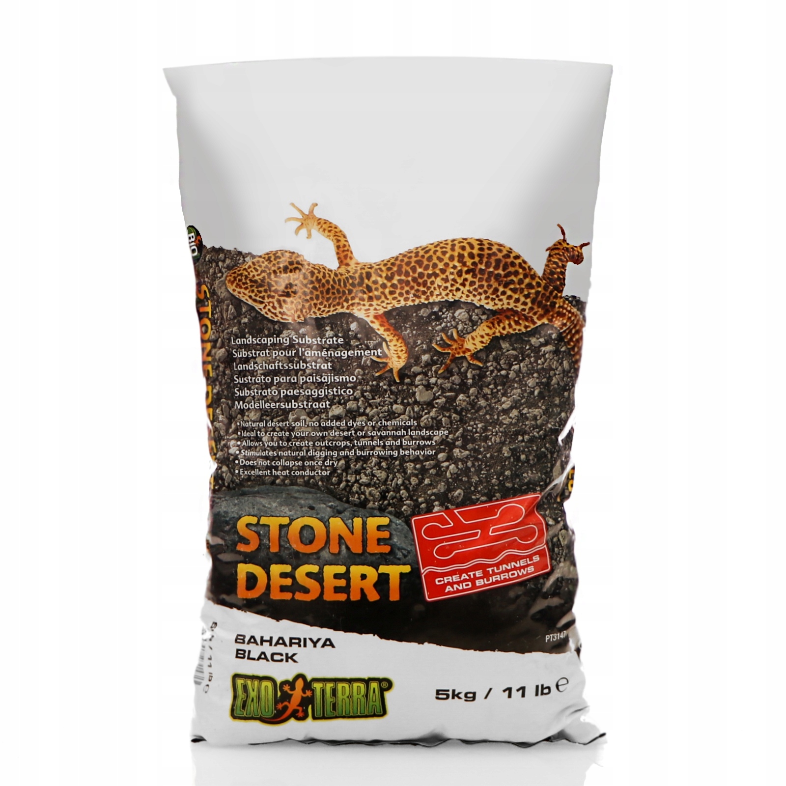 Levně Exo Terra Stone Desert Black 5kg pouštní substrát do terária