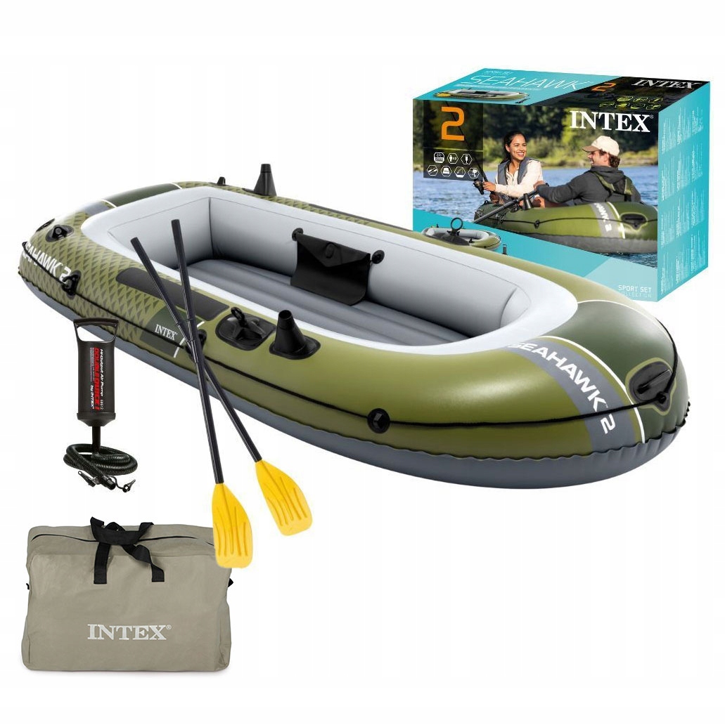 Raft nafukovací Seahawk 2 2-místná pumpa 2 pádla Intex 66332