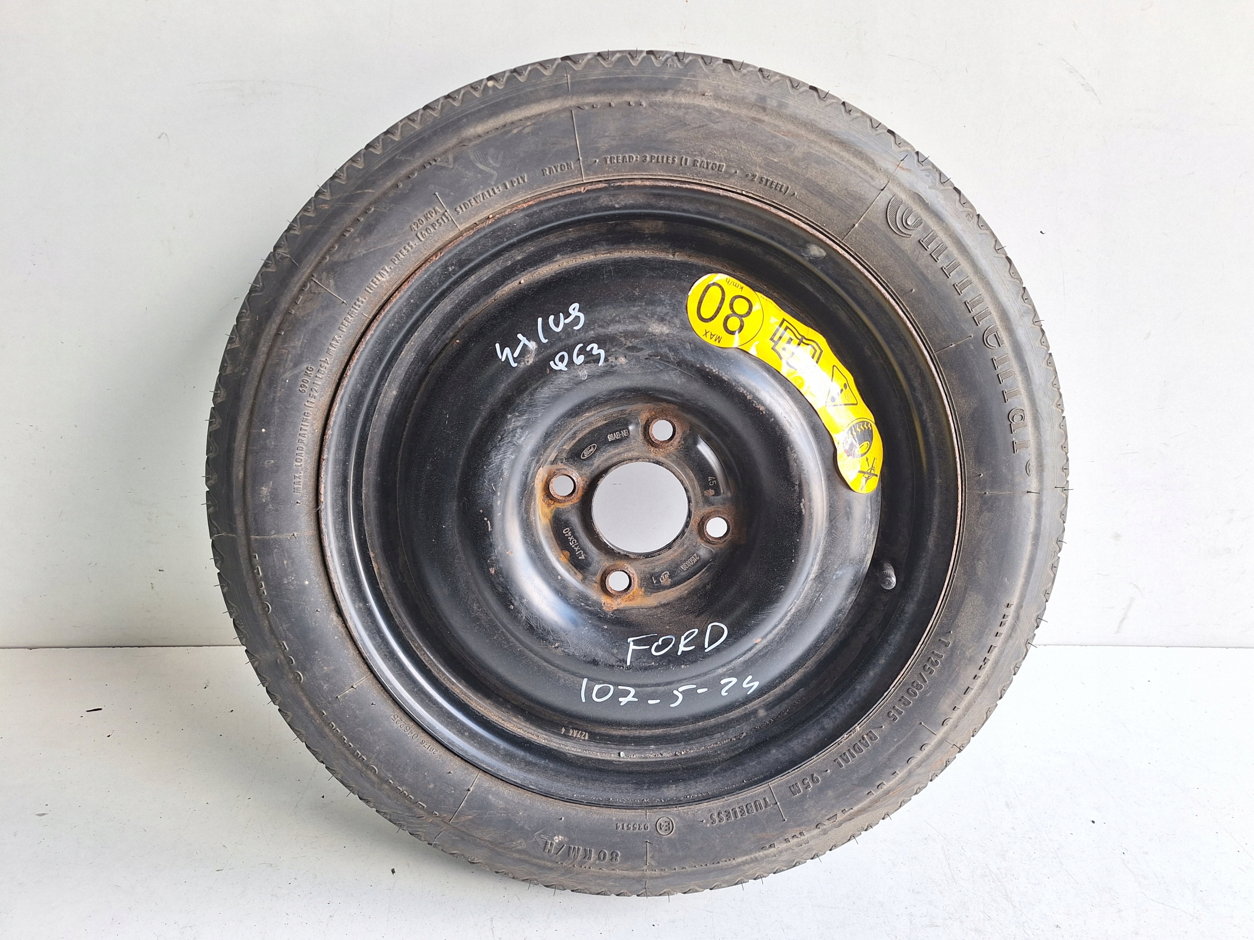 FORD 4X108 wheel spare 125/80 R15