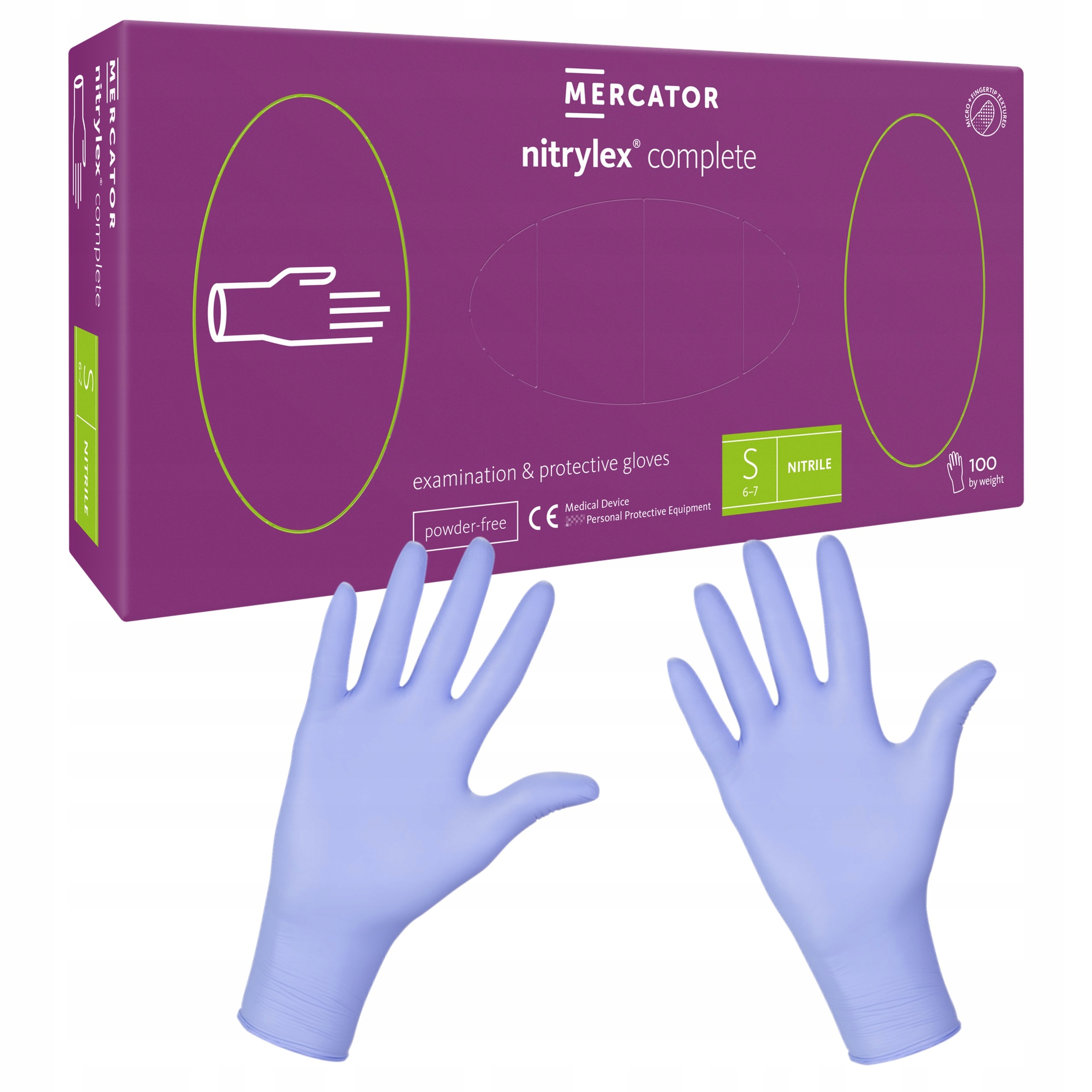 

Rękawiczki jednorazowe nitryl Complete S 100szt