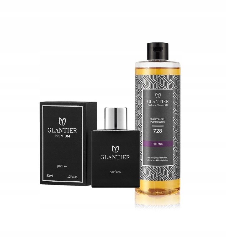 Sada Glantier Premium 50 ml 728 Sprchový olej 400 ml 728