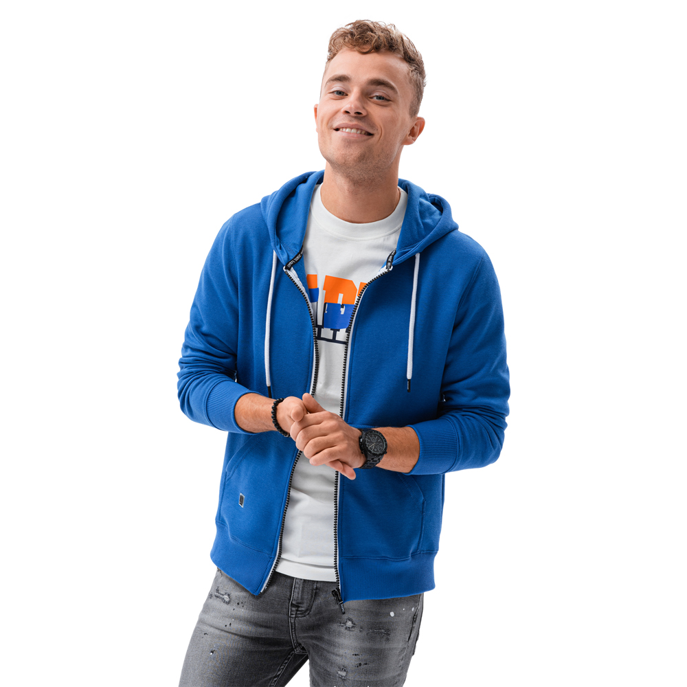 

Bluza męska rozpinana kaptur B977 głęboki nieb XL