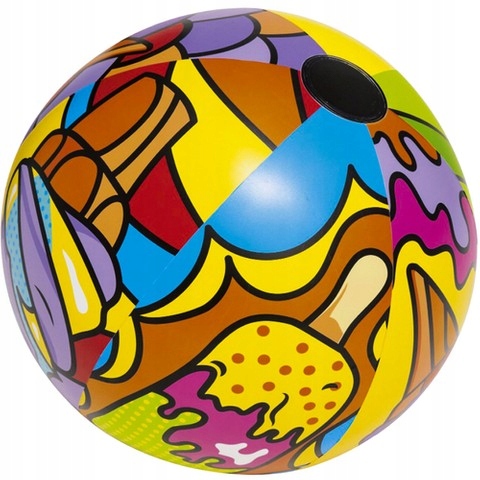 

Piłka Plażowa 91cm Kolorowa bestway Dmuchana