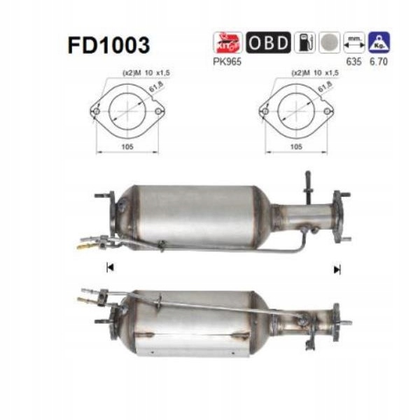 FILTR DPF FORD C-MAX FOCUS II MONDEO IV S-MAX 2.0 Stan opakowania oryginalne