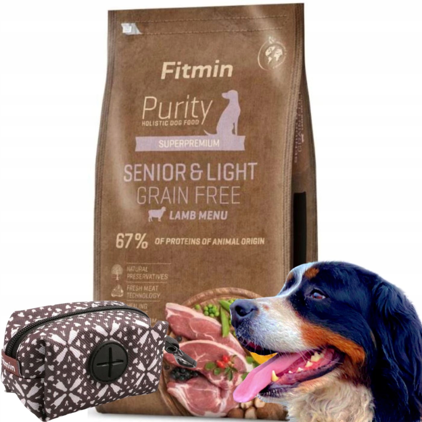 Fitmin Purity Grain free Senior&Light Lamb 12kg karma etui na woreczki