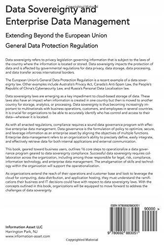 Soares, Sunil Data Sovereignty and Enterprise Data Management: Extending Be Język publikacji angielski