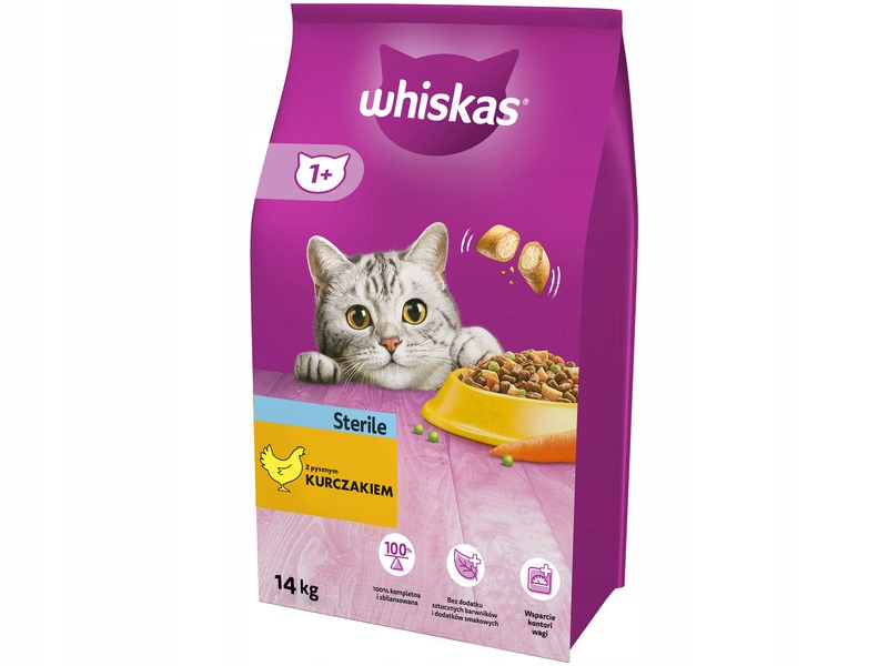 Karma dla kota Whiskas Sterile Kurczak 14 kg