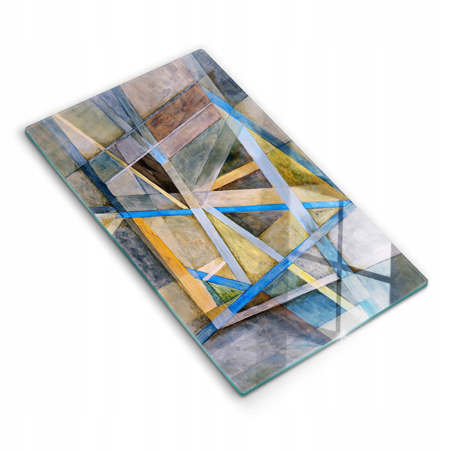 Dekorativní skleněná deska na indukci 52x30 cm Malované linie Abstrakce
