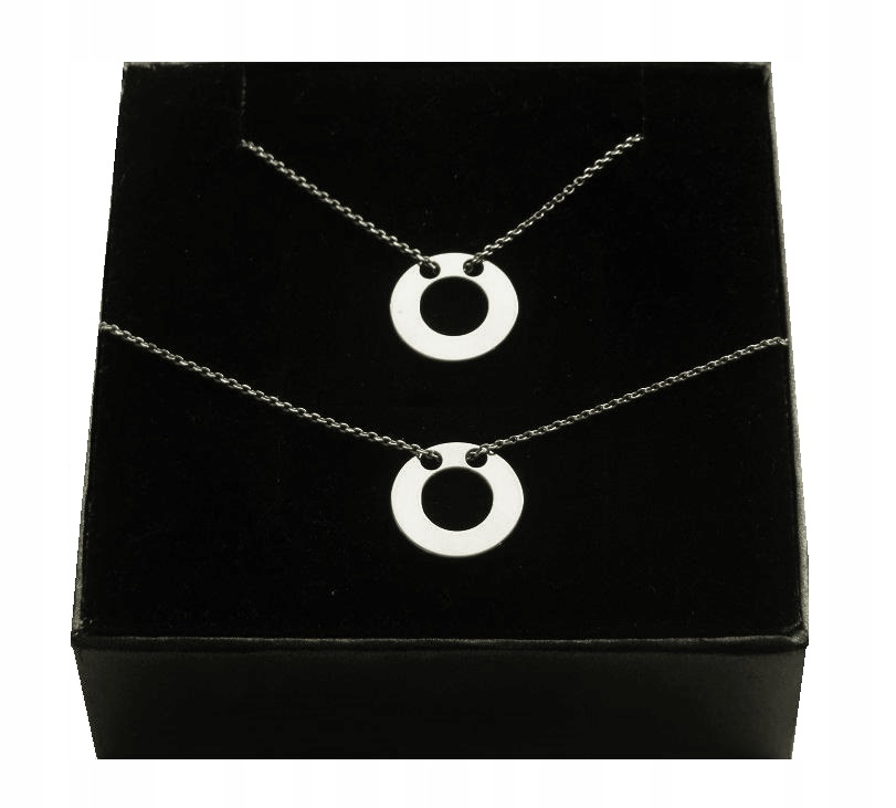 

Naszyjnik i bransoletka Celebrytka kółko srebro