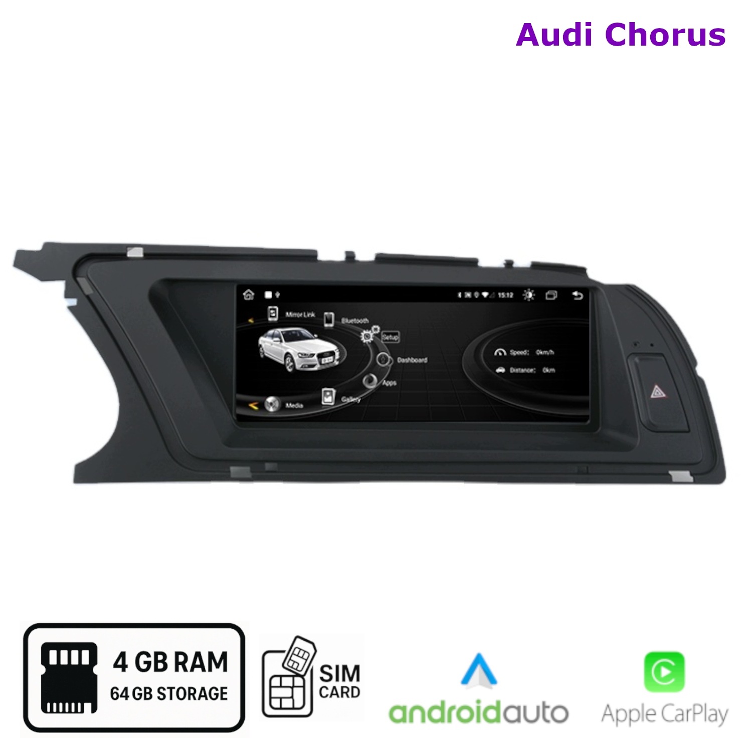 Android do Audi A5 8T / do radia Audi Chorus / Andorid Auto Carplay 4+64 GB