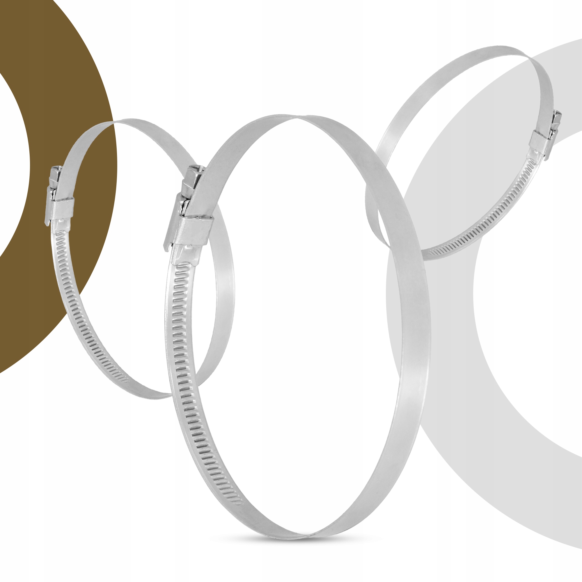 10x Obejma Ślimakowa OPASKA ZACISKOWA 90-110 mm Metalowa SKRĘCANA Cybant EAN (GTIN) 5905261592491