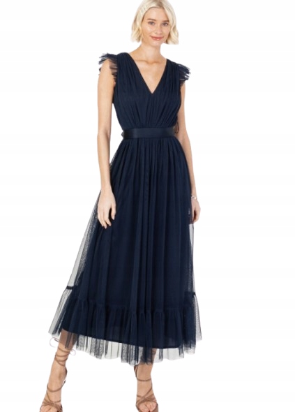 Anaya Plus Size Šaty Tmavě Modré Koktejlové Prosté 52 J_f