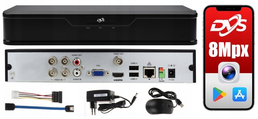 Analógový Záznamník Monitoring 4 Kanály 8MPX Uhd