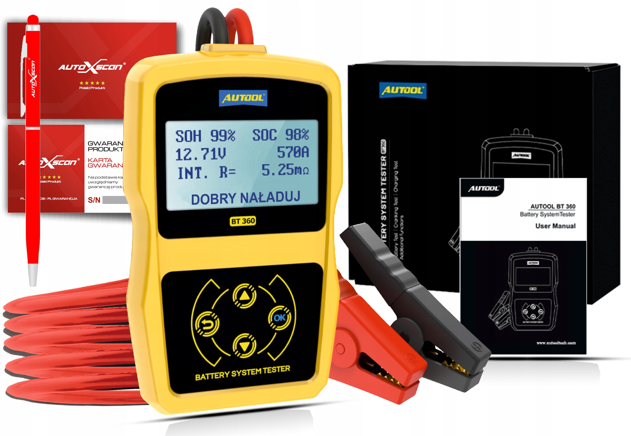 TESTER AKUMULATORÓW 12V AUTOOL BT360 WERSJA ANGIELSKA Marka Autool