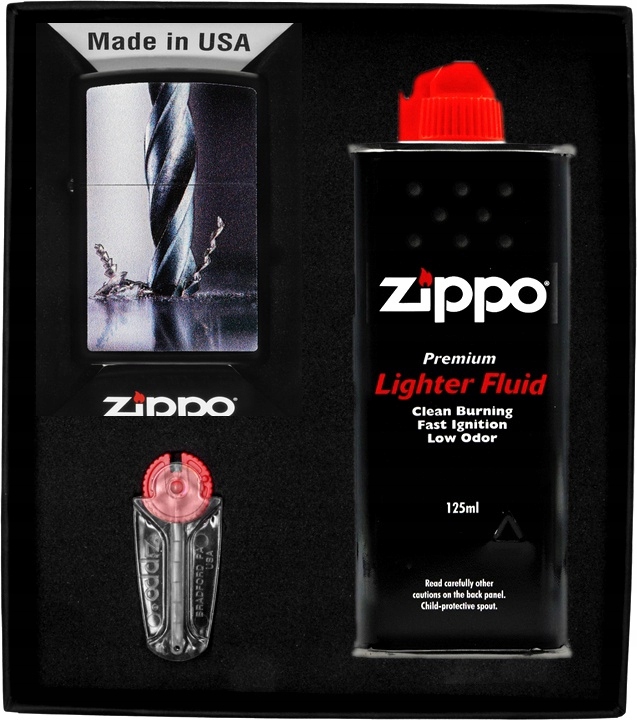 Sada Zippo Zapalovač Metal Drill Design Dárkový No1