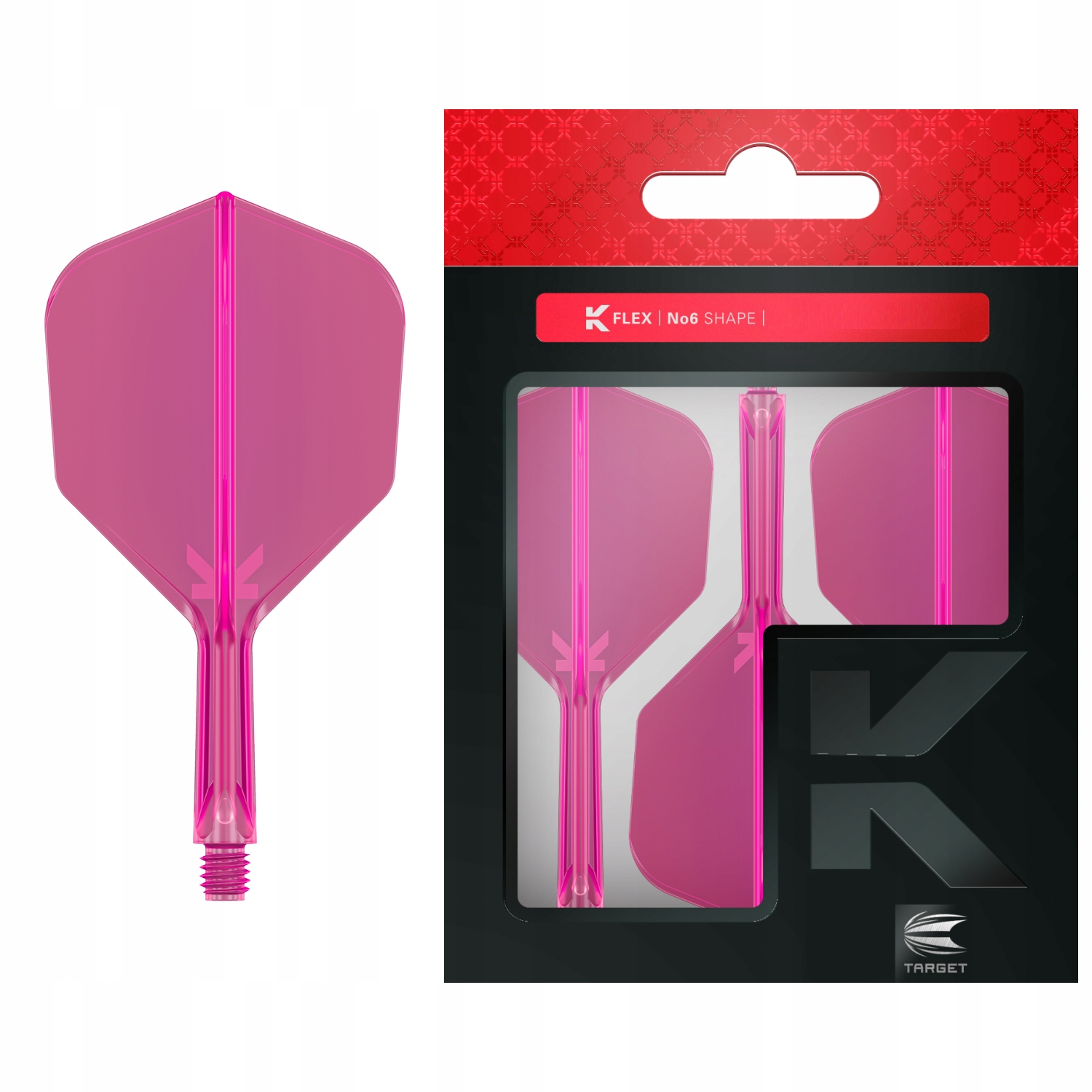 System Target K-Flex Piórka Shafty Dart Neon Różowe Short No.6