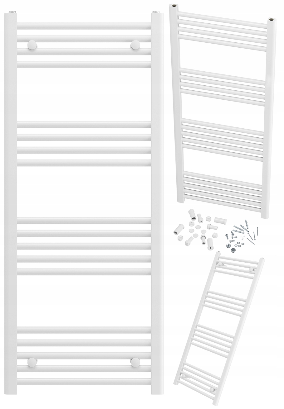 Kúpeľňový Ohrievač Biely Breno Rebríkový 50x120 cm Kaloryfer Montáž 180°